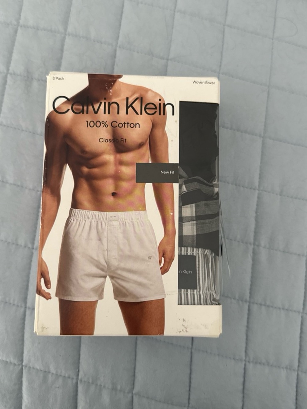 Calvin Klein White Cotton Classic-Fit Woven Boxers - Pack